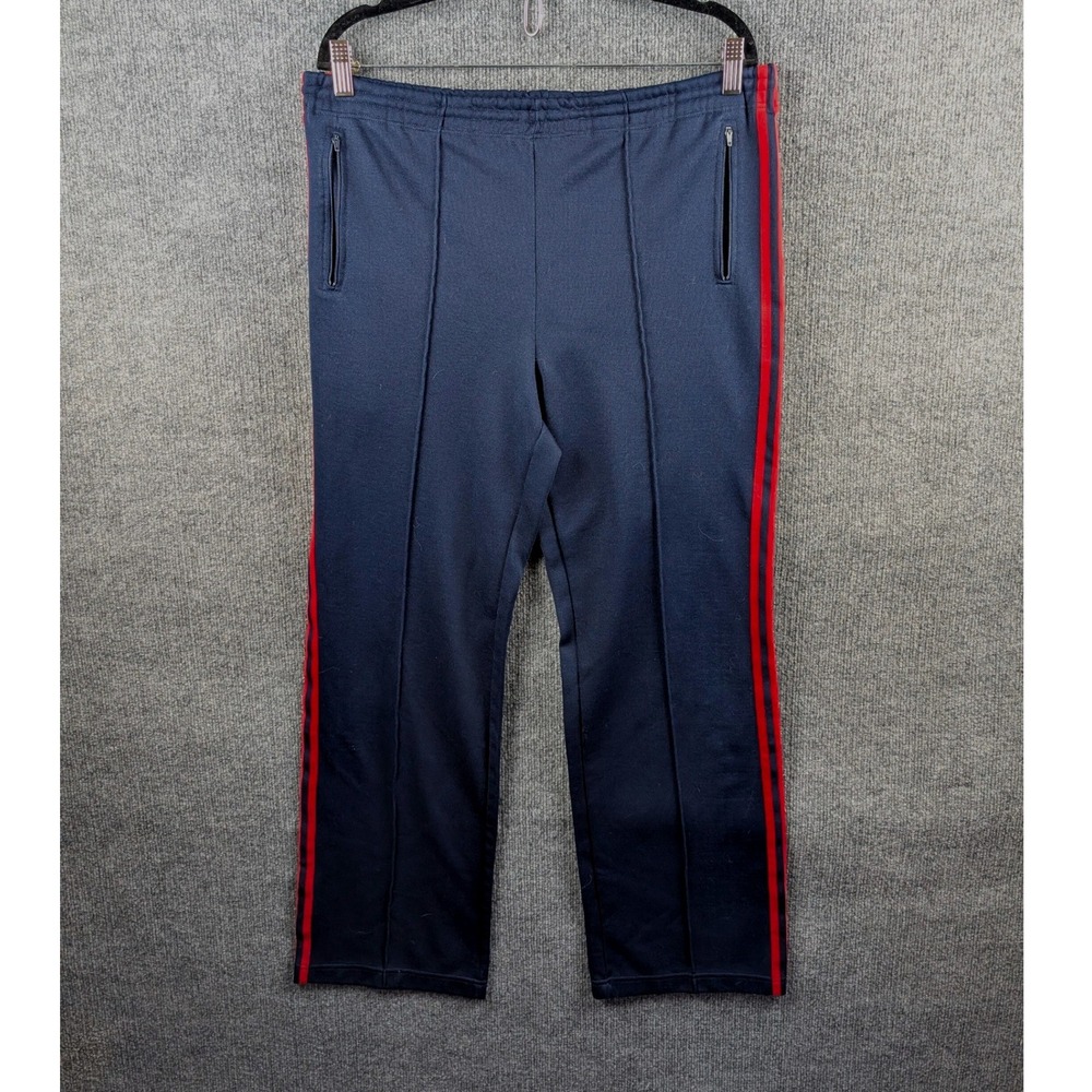 Vintage Adidas Track Pants Navy Blue Red Stripe Trefoil Tag Mens Medium 80s 90s